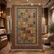 سجاد تركي بخارى السجاد التراثي الافغاني كوادر KS87A اخضر اصفر مقاس 300*400
