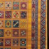 Turkish Bukhara QUADRA Afghani Rug KS87A YELLOW BURGUNDY Size 80*150