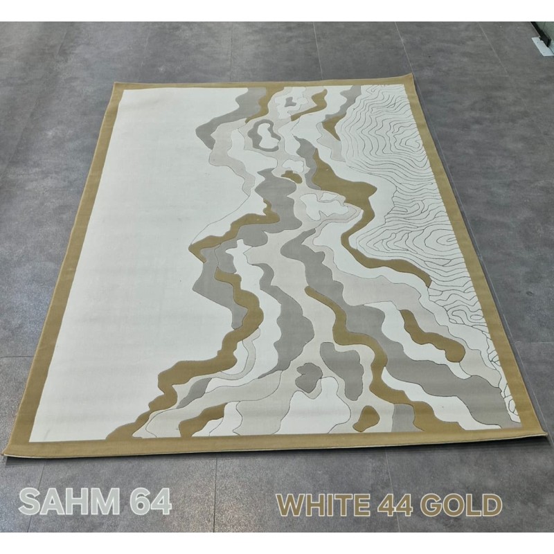 Turkish rug sahm N0364B JR2 84 white 44 golden size 400*600