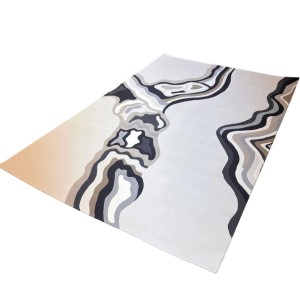 Turkish rug sahm F0750A cream black size 100*300