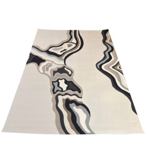 Turkish rug sahm F0750A cream black size 100*300
