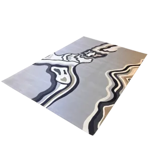 Turkish rug sahm F0750A Light gray cream size 400*600