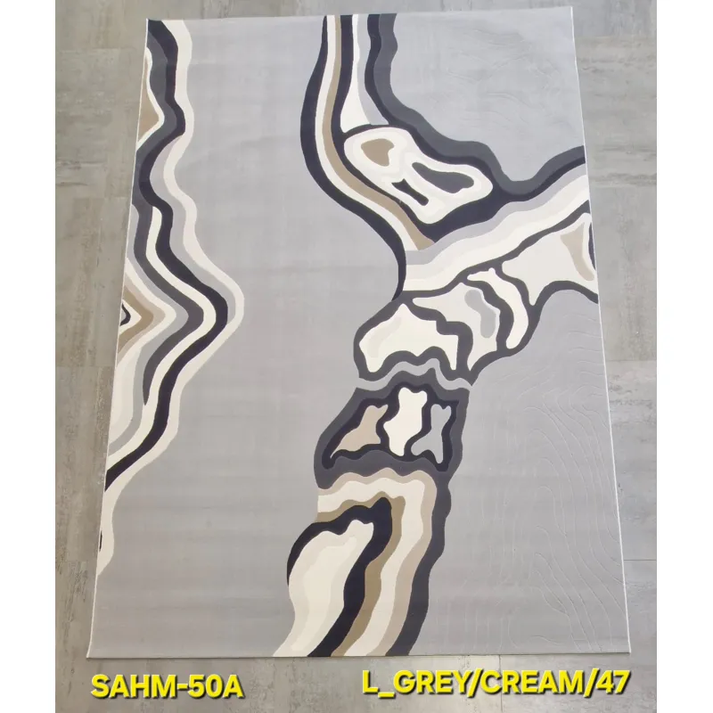 Turkish rug sahm F0750A Light gray cream size 400*600