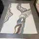 Turkish rug sahm F0750A WHITE BLUE size 80*150