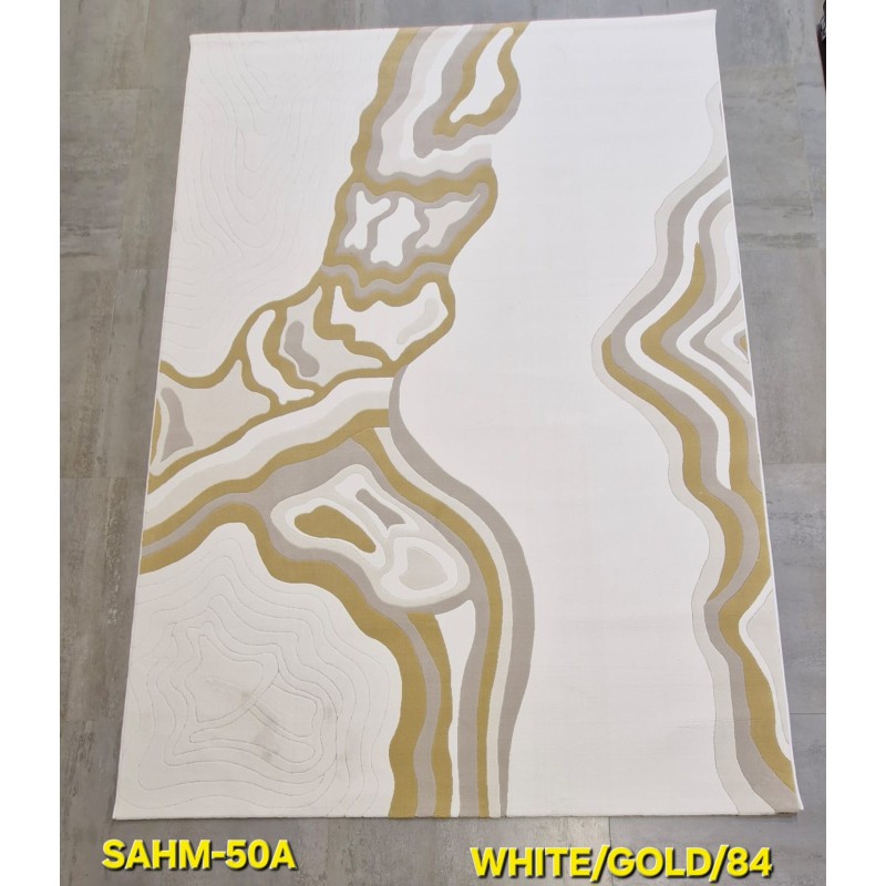 Turkish rug sahm F0750A WHITE golden size 100*200