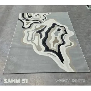 Turkish rug sahm OC551A Light gray white size 400*500