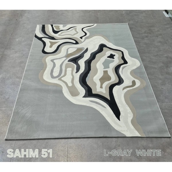 Turkish rug sahm OC551A Light gray white size 300*400