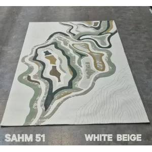 Turkish rug sahm OC551A beige white size 80*150