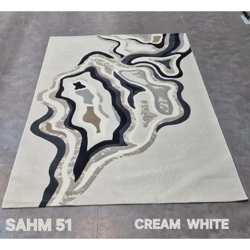 Turkish rug sahm OC551A cream white size 80*150