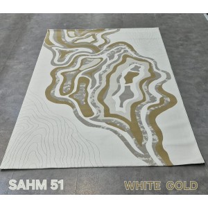 Turkish rug sahm OC551A white golden size 400*500