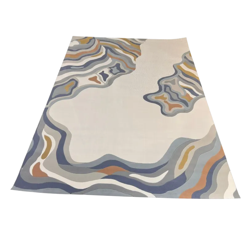 سجاد تركي سهم 0C992A ابيض سماوي مقاس 150*230