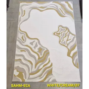 Turkish rug sahm 0C992A WHITE cream size 400*600