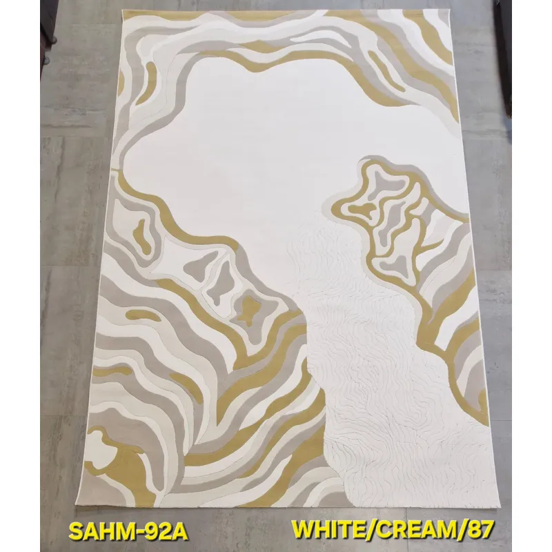 Turkish rug sahm 0C992A WHITE cream size 400*600