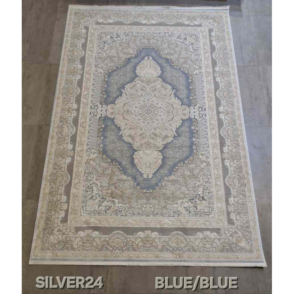 سجاد تركي سيلفر 24 سماوي مقاس 400*600