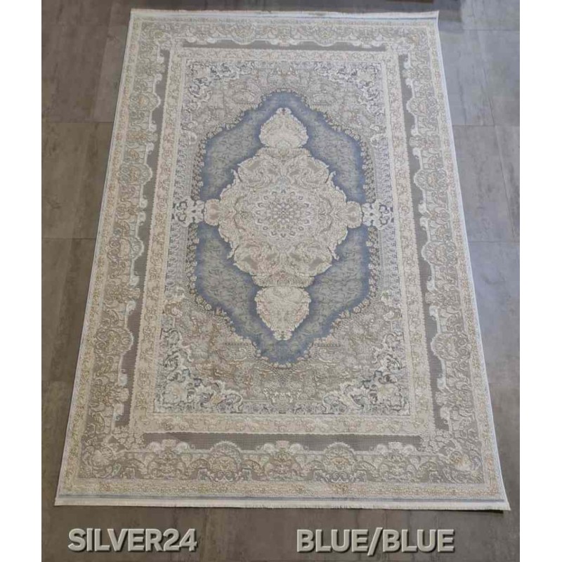 سجاد تركي سيلفر 24 سماوي مقاس 400*600