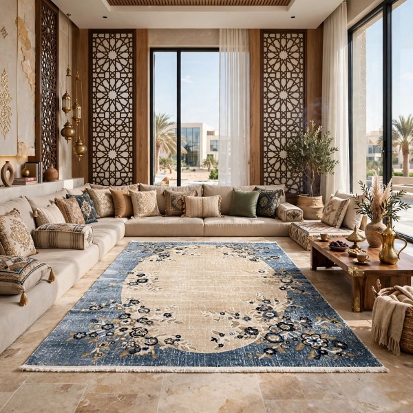 سجاد تركي توبكس FRN029 سماوي مقاس 200*300