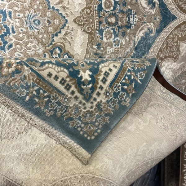 سجاد فيرونا تركي كلاسيك N485A سماوي مقاس 100*400