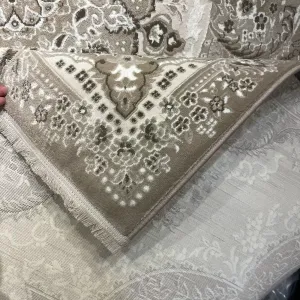 سجاد فيرونا تركي كلاسيك N485A بيج غامق مقاس 100*200
