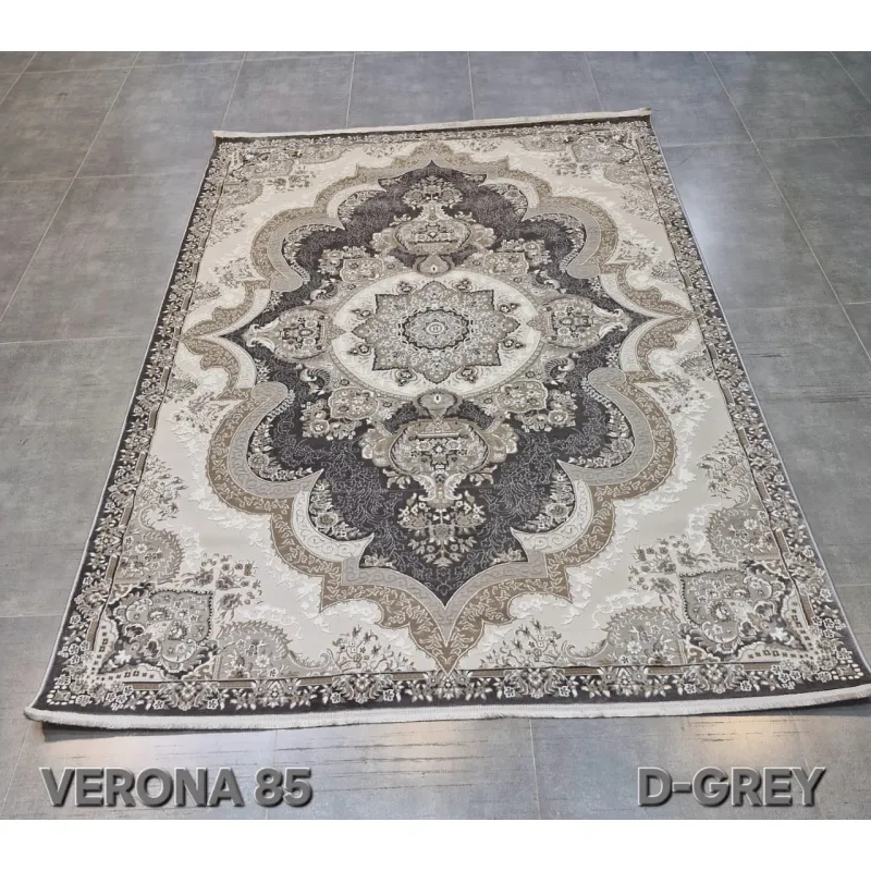 Verona Turkish Classic Rug N485A Dark gray Size 500*600