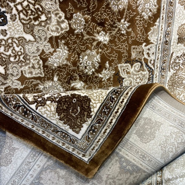 سجاد تركي فكتوريا F269A بني فاتح مقاس 100*400