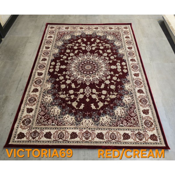 Turkish Victoria rug F269A red size 100*200