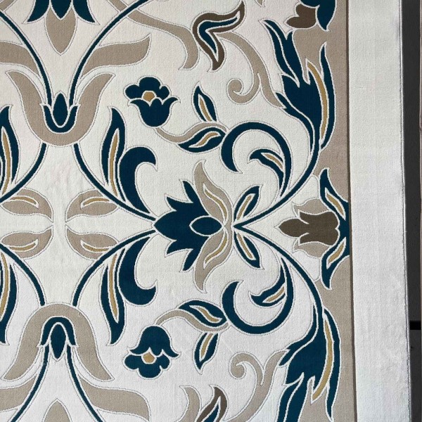 antalya Rug French Turkish Design P0058B cream blue 250*350