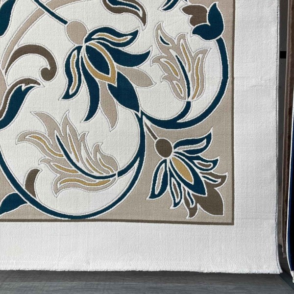 antalya Rug French Turkish Design P0058B cream blue 250*350