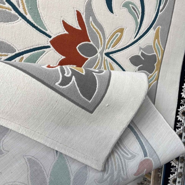 antalya Rug French Turkish Design P0058A Cream light gray 50*80