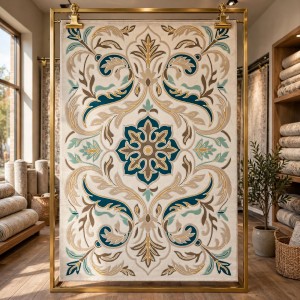 antalya Rug French Turkish Design P0059A BEIGE CREAM 250*350
