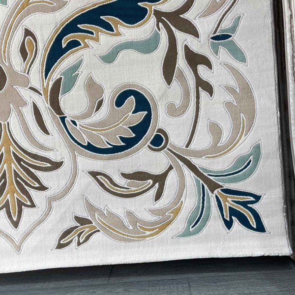 antalya Rug French Turkish Design P0058A TERRA CREAM 100*200