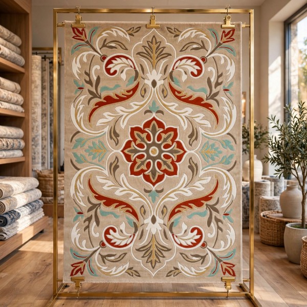 antalya Rug French Turkish Design P0059A BEIGE 100*200