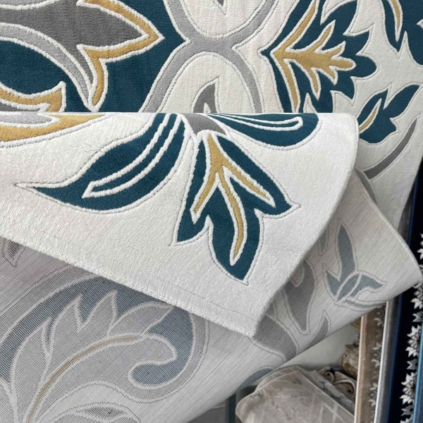 antalya Rug French Turkish Design P0059A BLUE CREAM 250*350