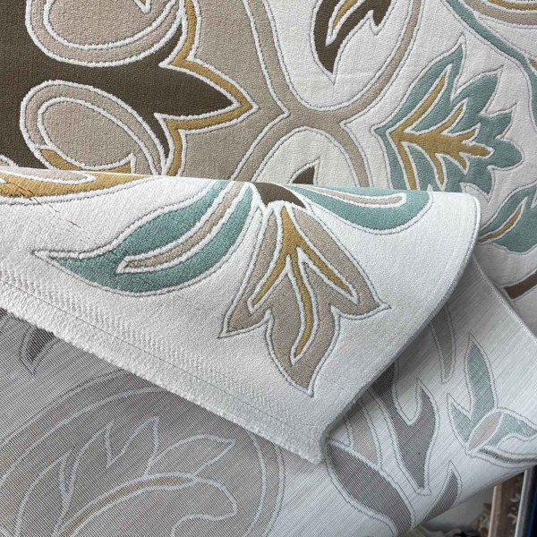 antalya Rug French Turkish Design P0059A GREEN CREAM 100*200