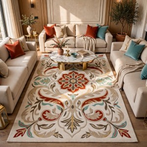 antalya Rug French Turkish Design P0059A TERRA CREAM 200*300