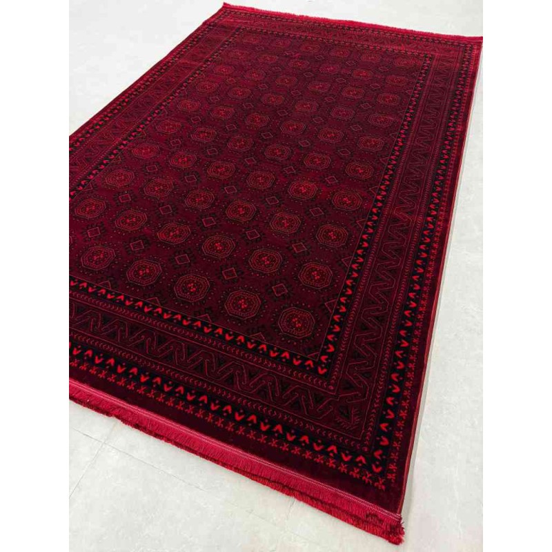 FAG Turkish 1008 Bukhara Afghani Red Rug Size 250*350