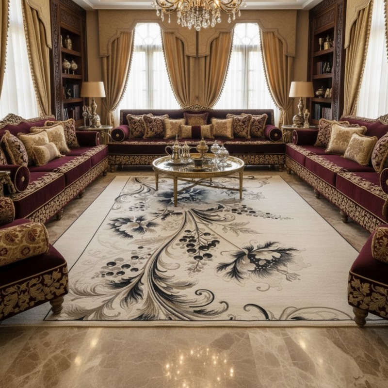 Turkish AURA Carpet S0253A BLACK Size 300*400 Turkish AURA Carpet S0253A BLACK Size 300*400