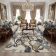 Turkish AURA Carpet D0654A BLUE Size 300*400 Turkish AURA Carpet D0654A BLUE Size 300*400