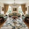 Turkish AURA Carpet D0654A green Size 250*350