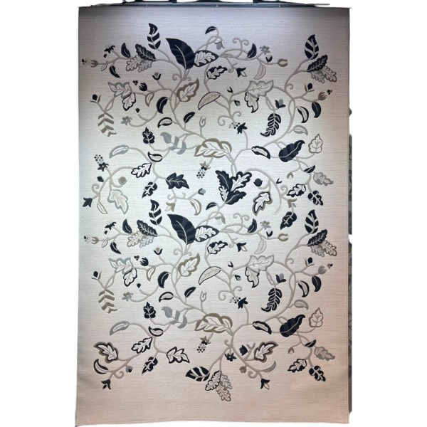 Turkish AURA Carpet D0656A BLACK Size 80*150