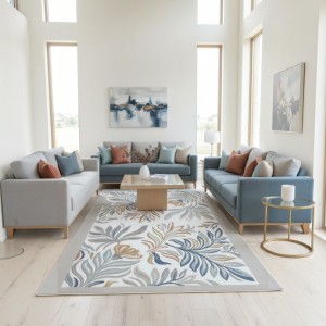 سجاد الفن تركي AA188A سماوي مقاس 100*300