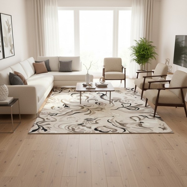 Turkish FANTASTIC Carpet K404AC BEIGE Size 200*300