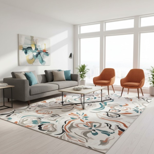 Turkish FANTASTIC Carpet K404AC MULTY Size 150*220