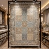 سجاد مكناس بوهيمي تركي OL406C بني مقاس 250*350