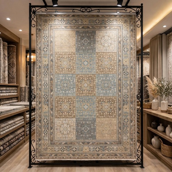 سجاد مكناس بوهيمي تركي OL406C بني مقاس 250*350