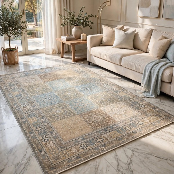 سجاد مكناس بوهيمي تركي OL406C اخضر مقاس 200*300