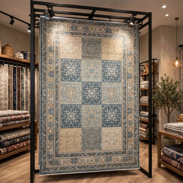 سجاد مكناس بوهيمي تركي OL406C رصاصي مقاس 80*150