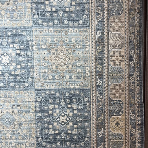 سجاد مكناس بوهيمي تركي OL406C رصاصي مقاس 80*150