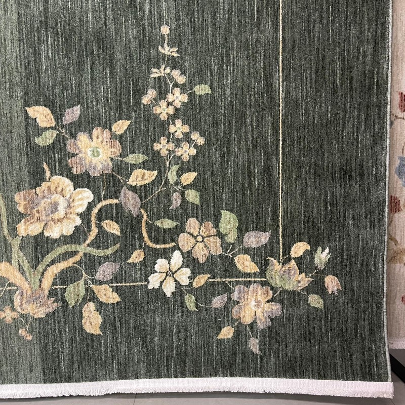 سجاد بوهيمي تركي مود J555AE اخضر مقاس 80*150