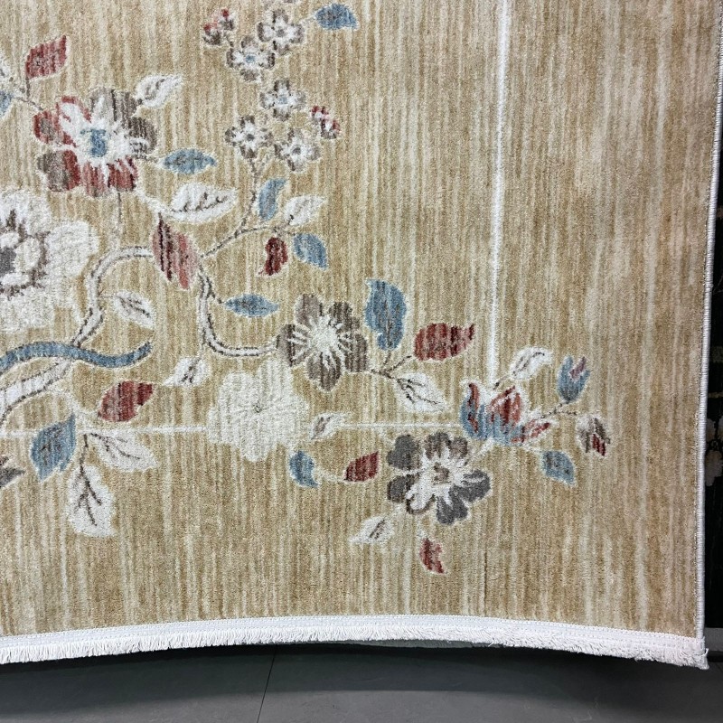 سجاد بوهيمي تركي مود J555AE رملي مقاس 150*220