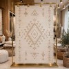 Modern olaya Turkish rugs R0409A dark beige Size 150*220